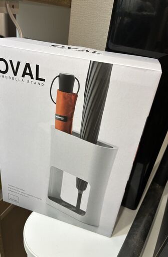 傘立て 山崎実業 OVAL オーバル ホワイト アンブレラスタンド 新品未使用
