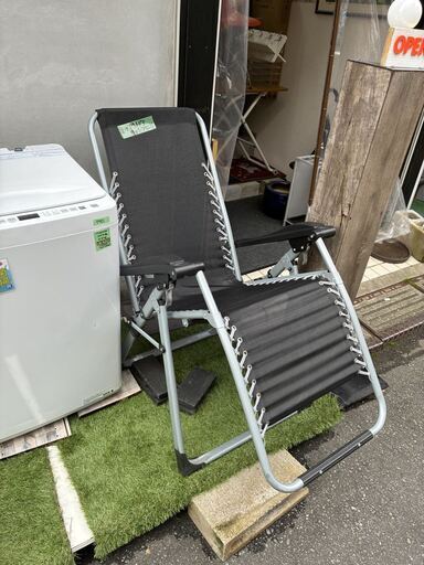 リクライニングチェア 折りたたみ ブラック アウトドア キャンプ ガーデン デッキチェア ベランダ