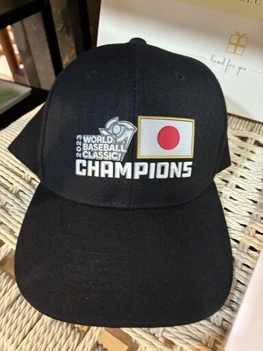 キャップ 2023 WBC CHAMPIONS 侍ジャパン 優勝記念 ブラック フリーサイズ 美品