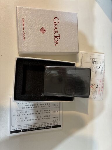 オイルライター GEAR TOP ギアトップ ブラック 日本製 箱付き 未使用